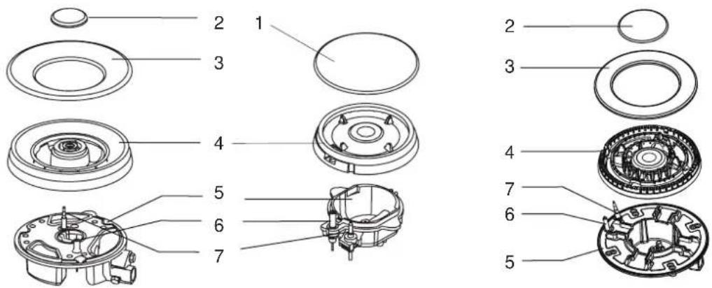 Exploded view diagram of a mechanical assembly with numbered parts for identification