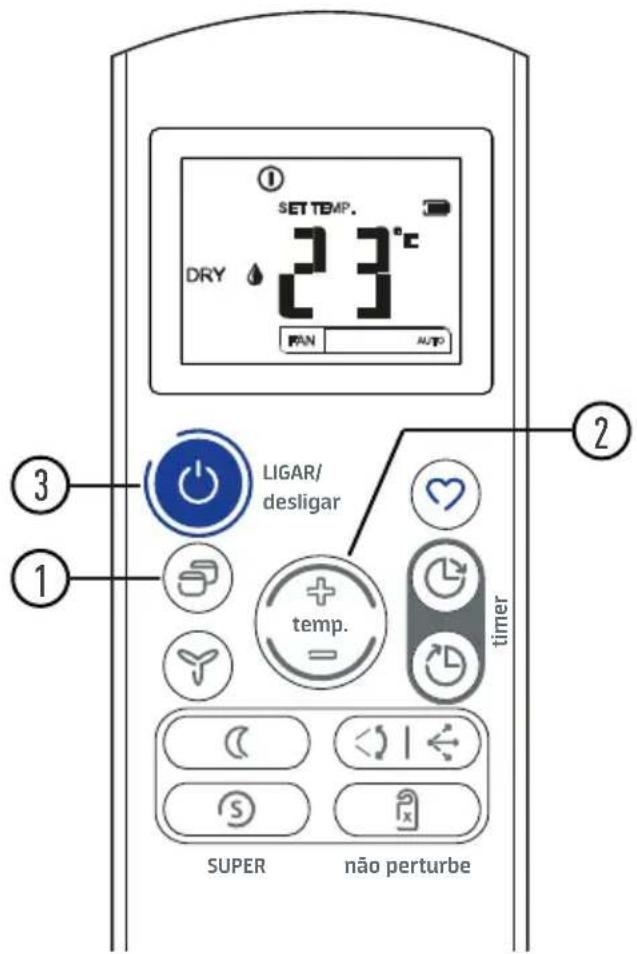 MIDEA 38CQU048235MC - Funcionamento no modo DESUMIDIFICAÇÃO (DRY) - 1