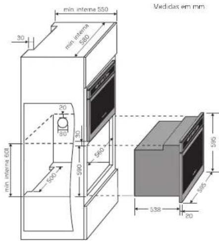 Brastemp BOC60BR - DIMENSÕES DO NICHO DE INSTALAÇÃO - 1