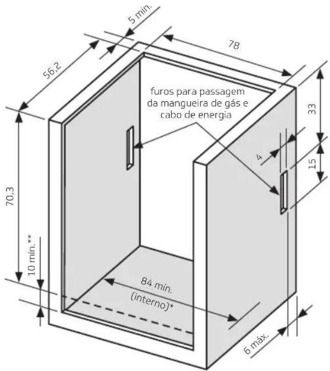 Brastemp BFS6NCB - DIMENSÕES DO NICHO PARA PRODUTOS DE EMBUTIR (modelos BYS) - 2