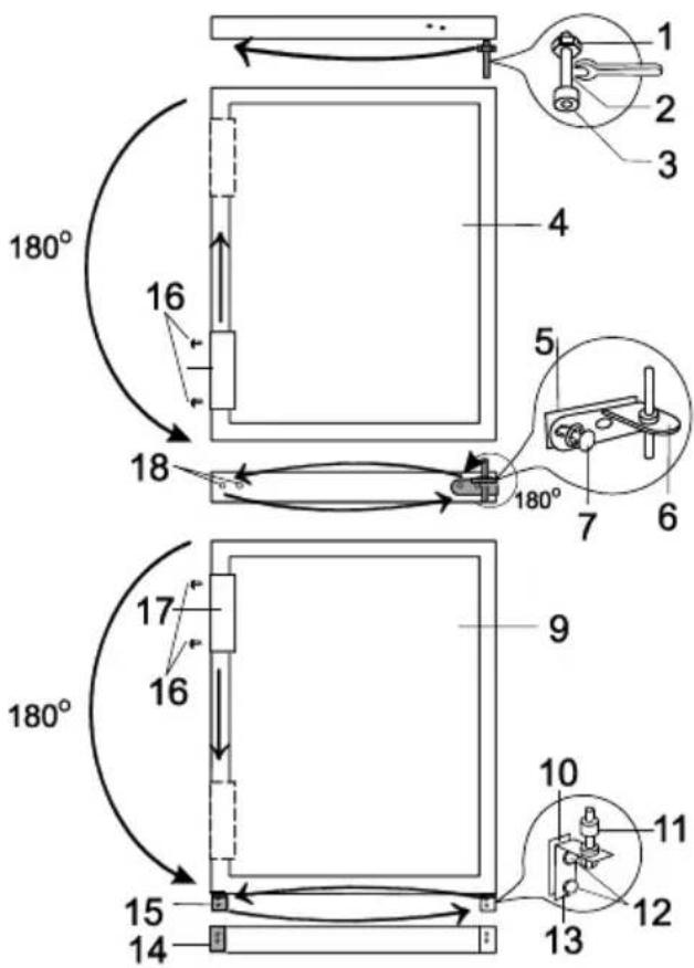 Orima ORCD-350 - CAMBIO DE LA DIRECCIÓN DE APERTURA DE LAS PUERTAS - 2