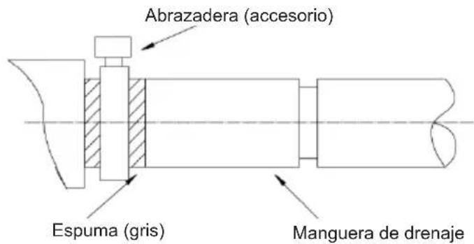 Abrazadera (accesorio) Espuma (gris) Manguera de drenaje