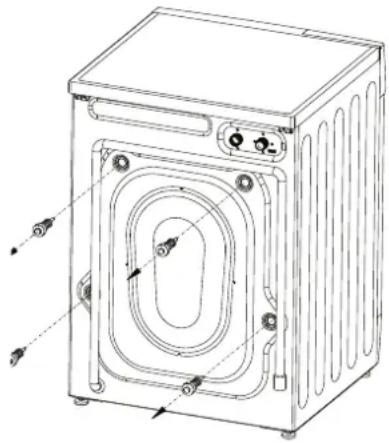 Infiniton WM-A14B - Retirar los pernos de transporte - 1