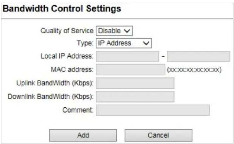 Planet WNAP-6325 - Bandwidth Control - 1