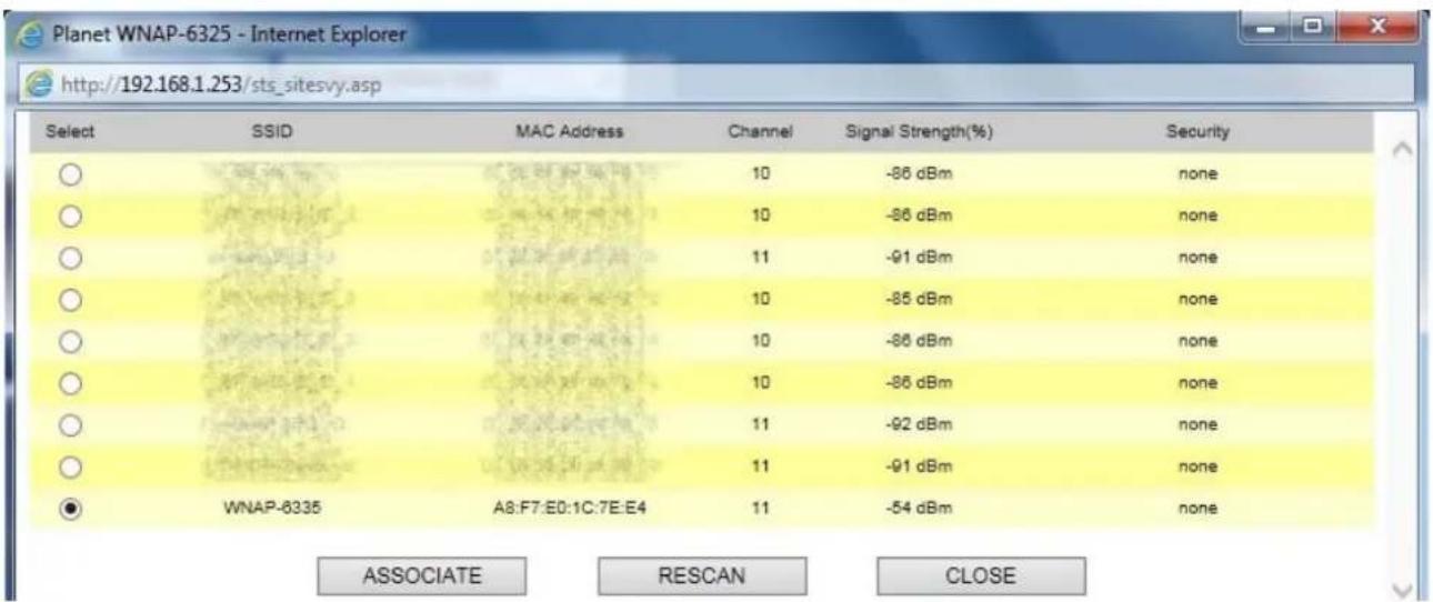 Planet WNAP-6325 - Q1: How to set up the AP Client Connection - 9