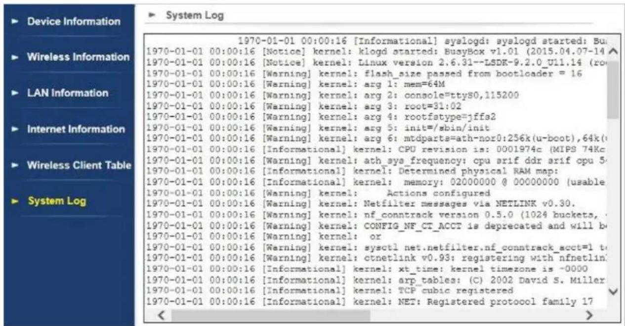 Planet WNAP-6325 - System Log - 1