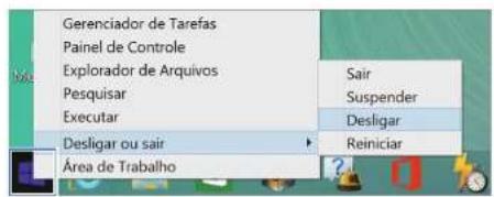 SAMSUNG X series NP270E5KE - Seleciona a opção Desligar ou sair → Desligar. - 1
