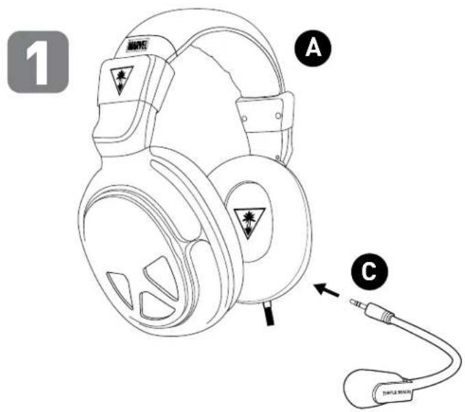 TURTLE BEACH Earforce Seven Marvel - Basic Hardware Setup - 1