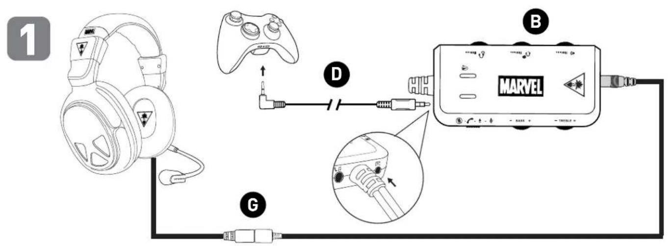 TURTLE BEACH Earforce Seven Marvel - Xbox 360 Setup - All Models - 1