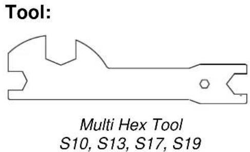 Tool: Multi Hex Tool S10, S13, S17, S19