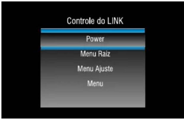 Controle do LINK Power Menu Raiz Menu Ajuste Menu