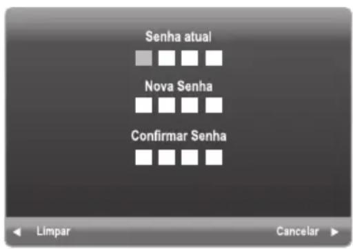 Senha atual Nova Senha Confirmar Senha Limpar Cancelar