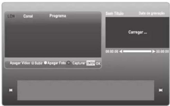 LCN Canal Programa Sem Título Date de greveção Carregar ... 00:00:00 02:00:00 Apagar Vídeo Subir Apagar Foto Capturar INTI OK