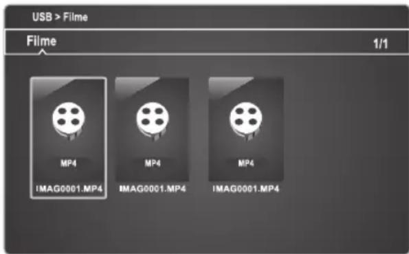 USB > Filme Filme 1/1 MP4 IMAG0001.MP4 MP4 IMAG0001.MP4 MP4 IMAG0001.MP4