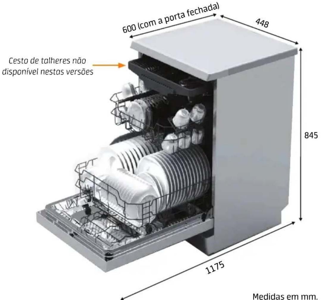 MIDEA DWA10X2 - - Medidas do Aparelho - 1