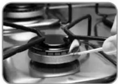 Brastemp BYS5CAR - Em caso de falta de energia elétrica, você pode acender os queimadores da mesa normalmente usando fósforos - 1