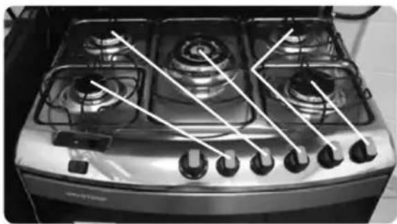 Brastemp BFS5NB - ACENDENDO OS QUEIMADORES DA MESA (ACENDIMENTO AUTOMÁTICO) - 1