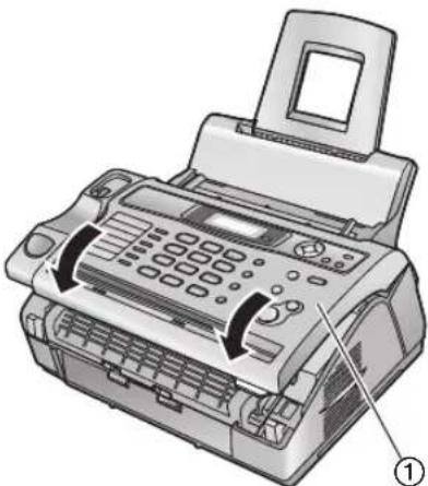 PANASONIC KX-FL401SP - Quando o papel ficar encravado perto da saída do papel - 6