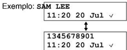 Exemplo: SAM LEE 11:20 20 Jul √ 1345678901 11:20 20 Jul √