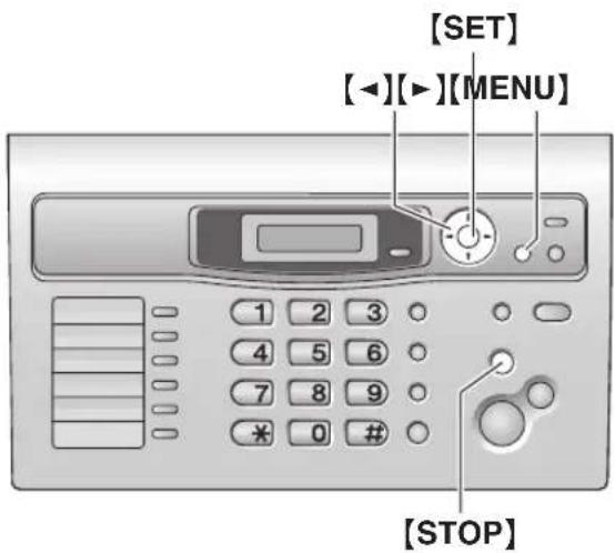 [SET] [◀][▶][MENU] 1 2 3 4 5 6 7 8 9 * 0 # [STOP]