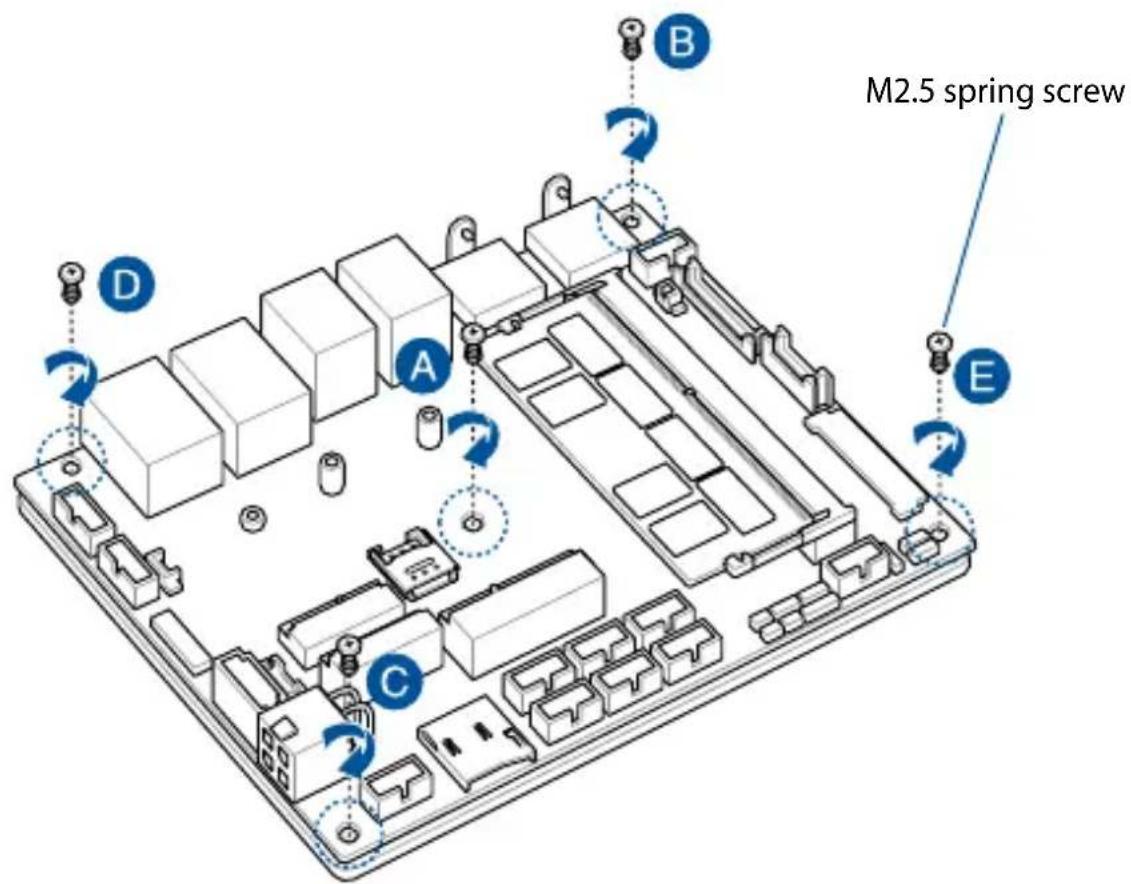 M2.5 spring screw A B C D E