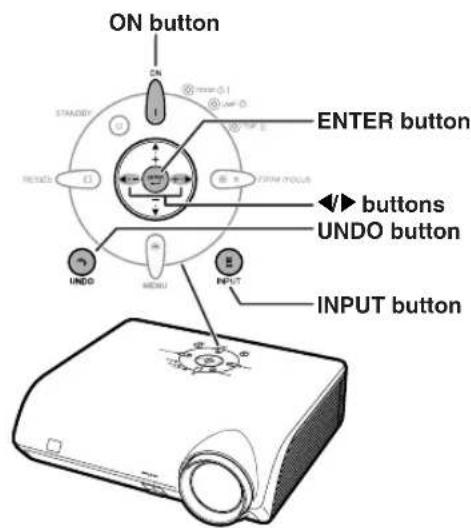 ON button DN STANDARD INPUT ENTER button RISERS INDO MEDIUM INPUT UNDO button INPUT button