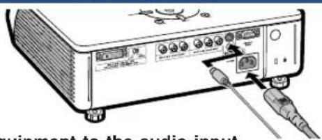 equipment to the audio input