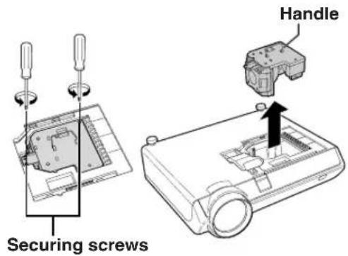 Securing screws Handle