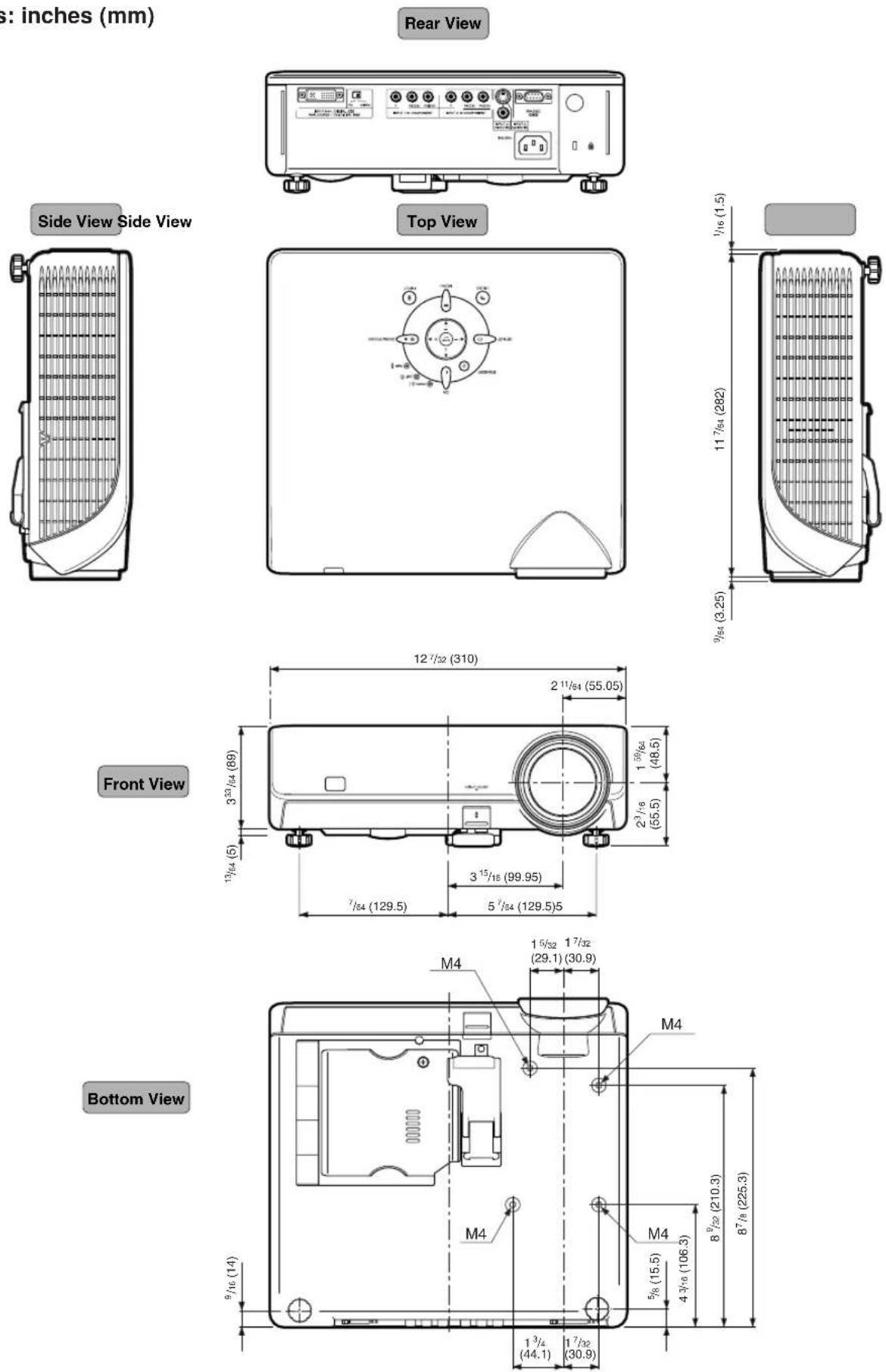 SHARP DT-400 - Dimensions - 1