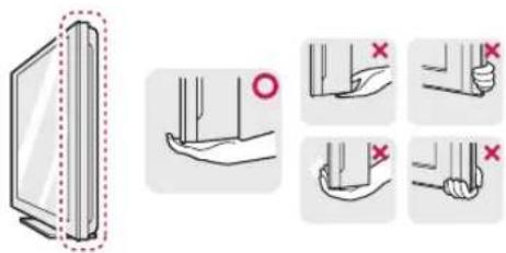LG 27MU58P - Mover e levantar o monitor - 1