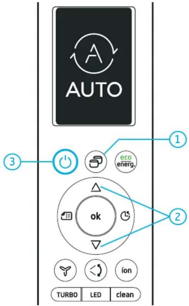 MIDEA 38AGVQB24M5 - Funcionamento no modo AUTOMÁTICO (AUTO) - 1