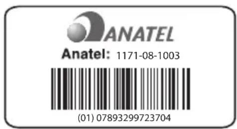 ANATEL Anatel: 1171-08-1003 (01) 07893299723704