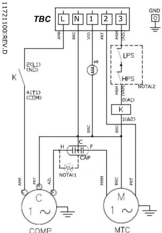 MIDEA 40KWQX48C5 - LEGENDA: - 1