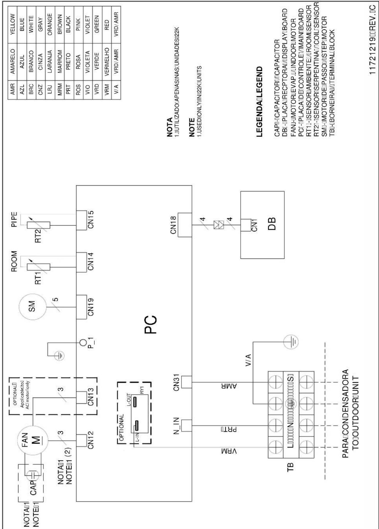 MIDEA 42AFVCG22S5 - MODELOS: 42AFVC - Somente Frio & 42AFVQ - Quente/Frio (CR) - 1