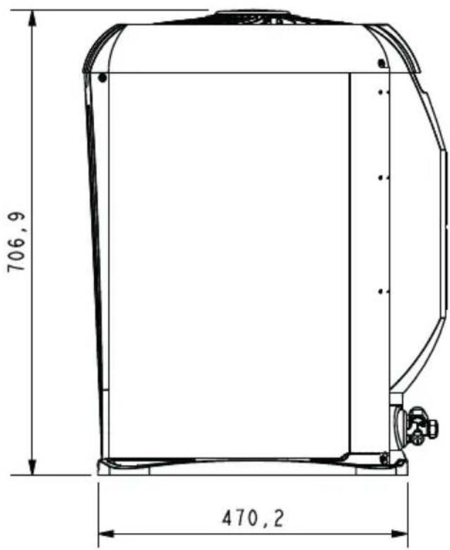 MIDEA 40KVQOA18C5 - Dimensionais e Vista Superior das Unidades Condensadoras - 2