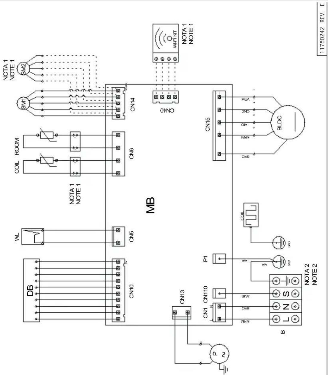 MIDEA 40KVQOA18C5 - - Diagrama Elétrico das Unidades Evaporadoras - 1