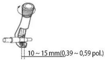 10 ~ 15 mm(0,39 ~ 0,59 pol.)