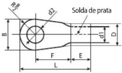 R d2 Solda de prata B D F E L