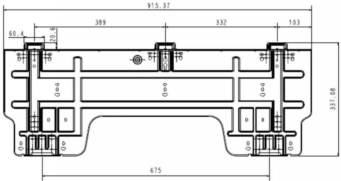 MIDEA 38AGVQC12M5 - Placa de montagem e dimensões (mm) - 4