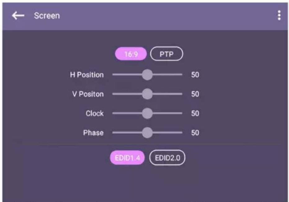 BENQ BERE7501 - Screen settings - 2
