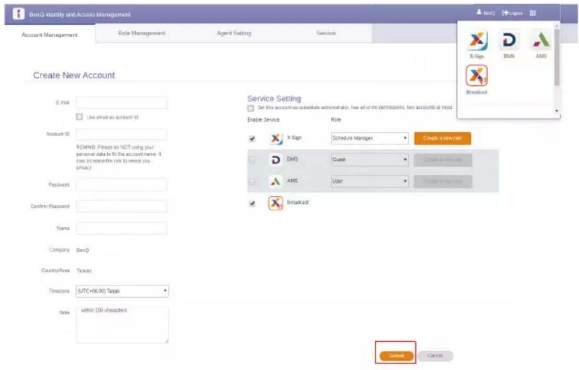 BENQ BERE7501 - Creating a new account - 4