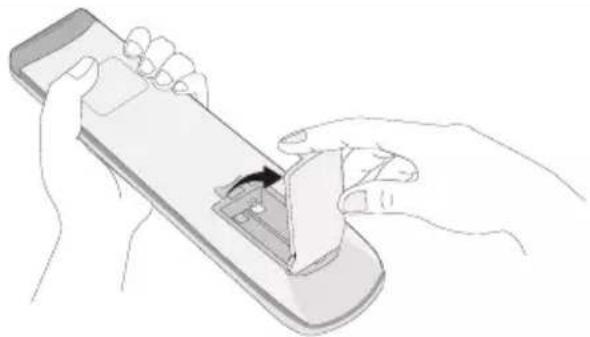BENQ BERE7501 - Installing remote control batteries - 1