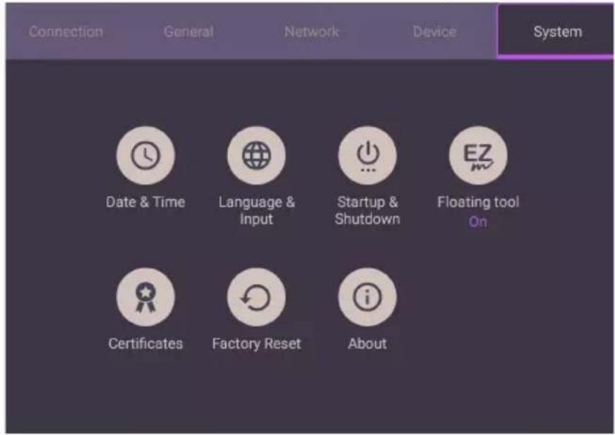 BENQ BERE7501 - System settings - 1