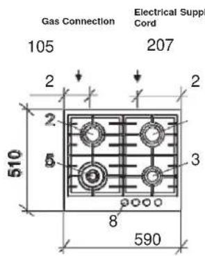 OMEGA OCG75XB - Replacing the power supply cable - 12