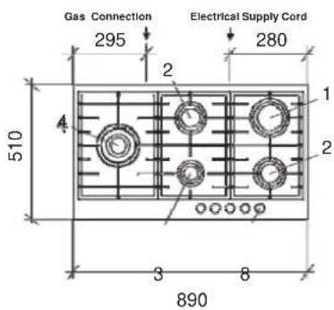 OMEGA OCG75XB - Replacing the power supply cable - 14
