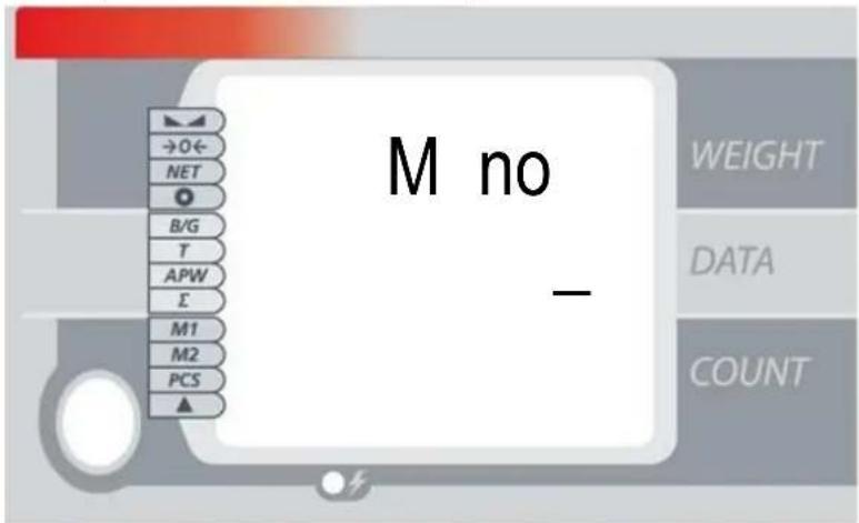 M no — →O← NET B/G T APW Σ M1 M2 PCS ▲ WEIGHT DATA COUNT