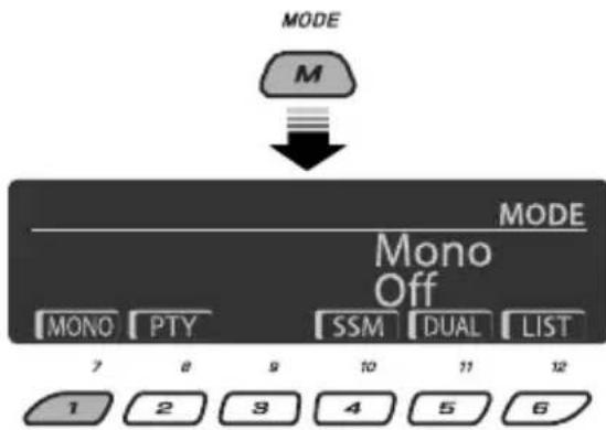 JVC KD-DV6405 - Использование кнопок M MODE и SEL - 1