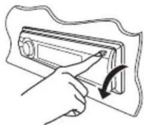JVC KD-DV6405 - Открытие и закрытие панели управления - 1
