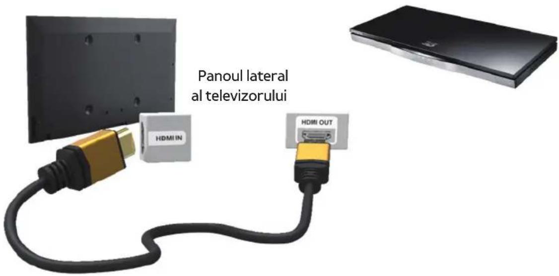Panoul lateral al televizorului HDMI IN HDMI OUT