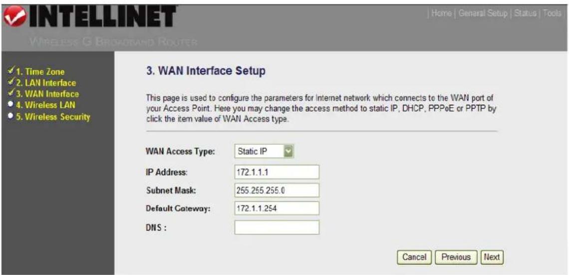 Intellinet Wireless G 4-Port Router 524636 - Static IP - 1